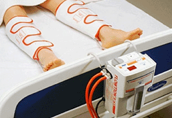 Image: The Flowtron Excel DVT intermittent pneumatic compression device (Photo courtesy of ArjoHuntleigh).